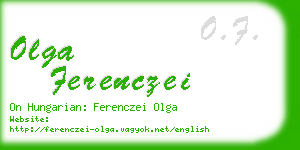 olga ferenczei business card